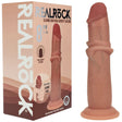 Realrock Dual Density Sliding Skin Silicone Dildo 8 Inch Tan - DONGS