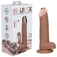 RealRock Metal Head 6 Inch Rechargeable Dildo Tan USB Vibrating Wireless Remote - DONGS