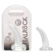 RealRock Non Realistic Dildo With Suction Cup 11.5 Cm Clear Curved Pegging Dong - DONGS