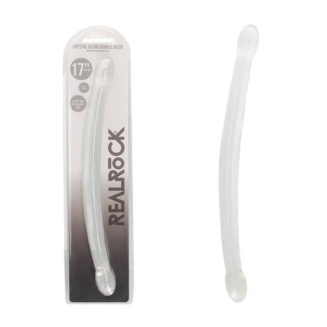 RealRock Non Realistic Double Dong 17 Inch Clear Sex Toy - DONGS