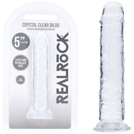 Realrock Realistic Clear Dildo 5 Inch 12.7 Cm Transparent Shaft - DONGS