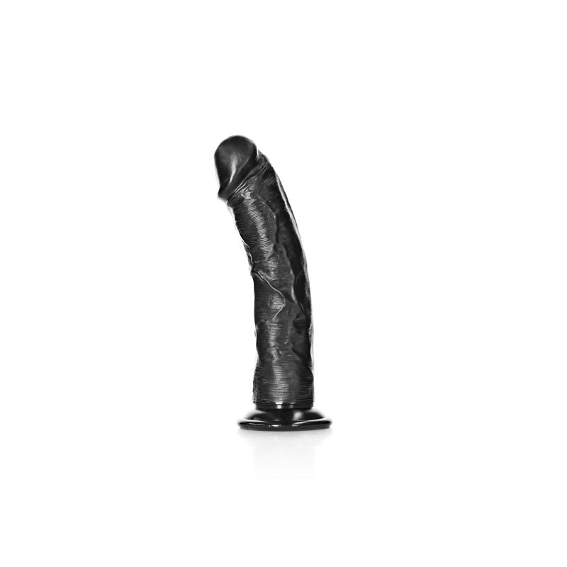 REALROCK Realistic Curved Dildo with Suction Cup - 7 Inch PVC G - Spot Toy - DONGS