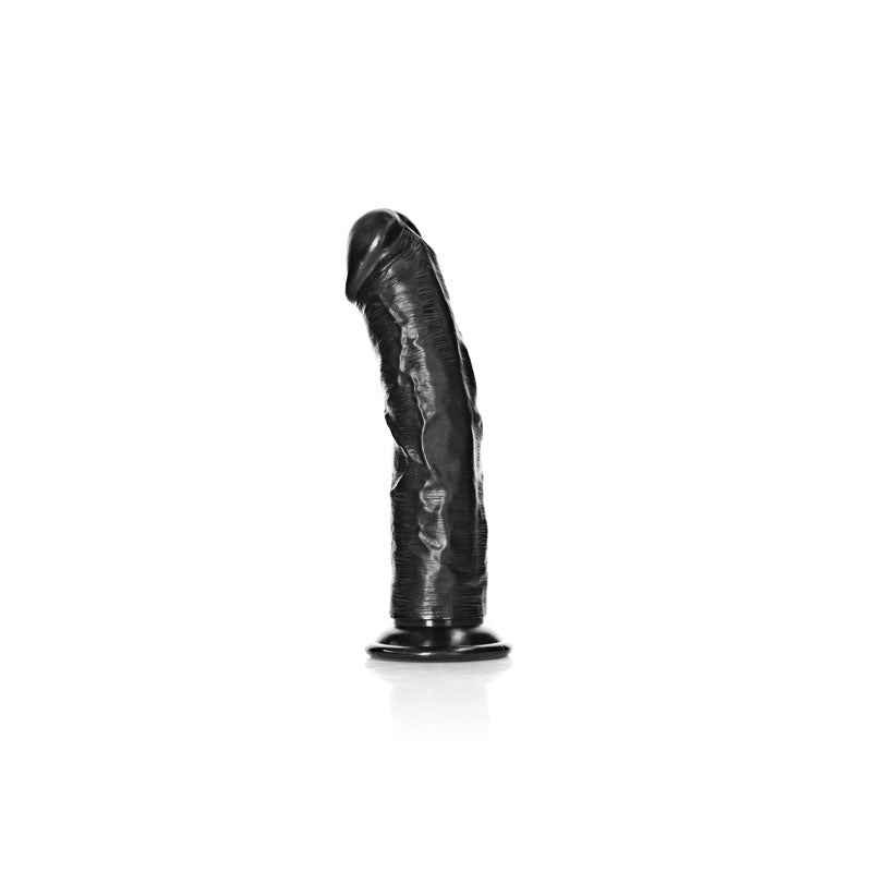 REALROCK Realistic Curved Dildo with Suction Cup - 7 Inch PVC G - Spot Toy - DONGS