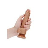 REALROCK Realistic Dildo with Balls – 18cm Tan PVC Suction Cup Dong - DONGS