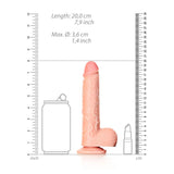 REALROCK Realistic Dildo with Balls – 7 Inch PVC Suction Cup Dong - DONGS