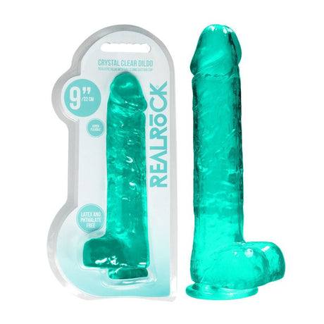 REALROCK Realistic Dildo With Balls 9IN - DONGS