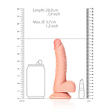 REALROCK Realistic Regular Curved Dong with Balls - DONGS