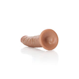 REALROCK Realistic Slim Dildo - 6 Inch Tan PVC Dildo with Suction Cup - DONGS