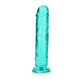 RealRock Straight Dildo Turquoise 8 Inch Dong - DONGS
