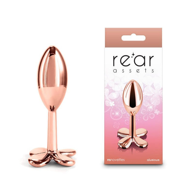 Rear Assets Clover - Rose Gold - Rose Gold 9.2 cm Metallic Butt Plug - Anal Toys