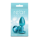 Rear Assets Iridescent - Iridescent Teal 7.1 cm Small Butt Plug - ANAL TOYS