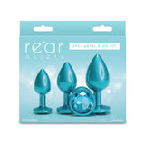 Rear Assets Trainer Kit - Iridescent Teal Metallic Butt Plugs - Set of 3 Sizes - ANAL TOYS