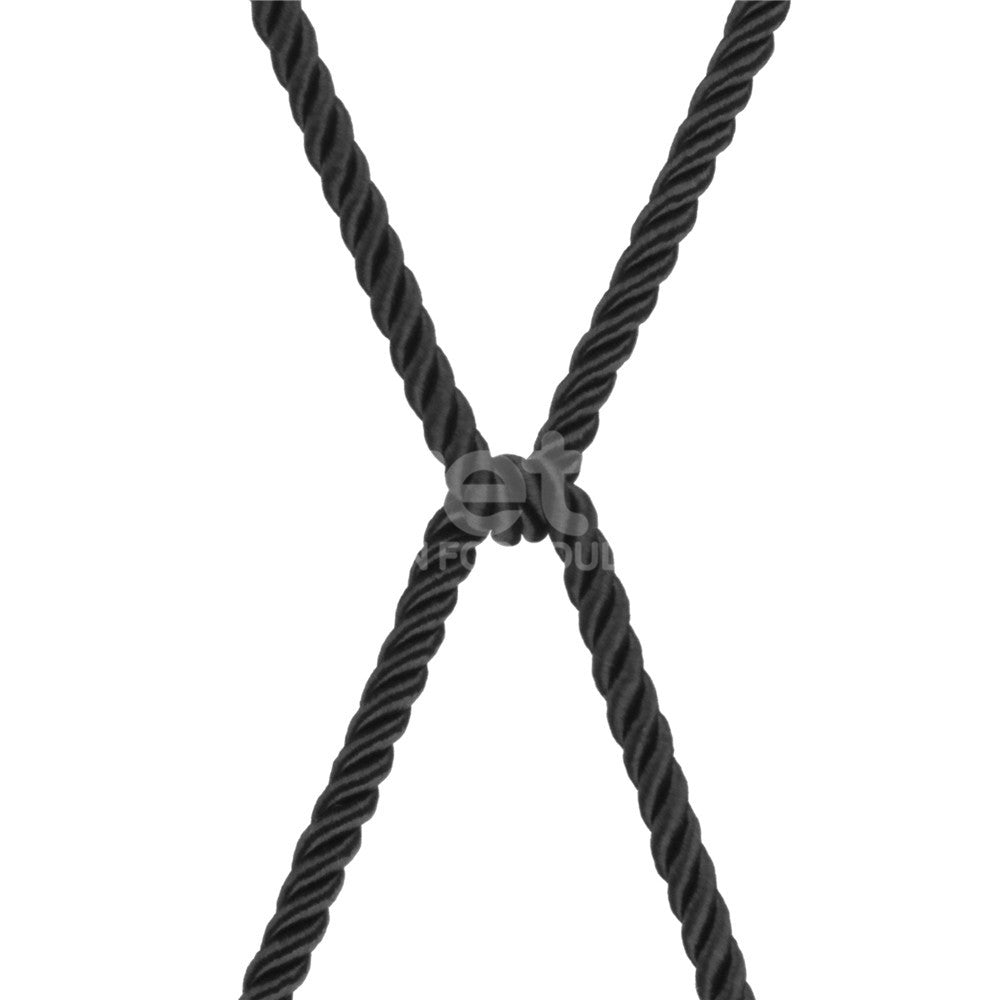Rebellion Reign Silky Bondage Rope - Black 10 metre length - BONDAGE - TOYS