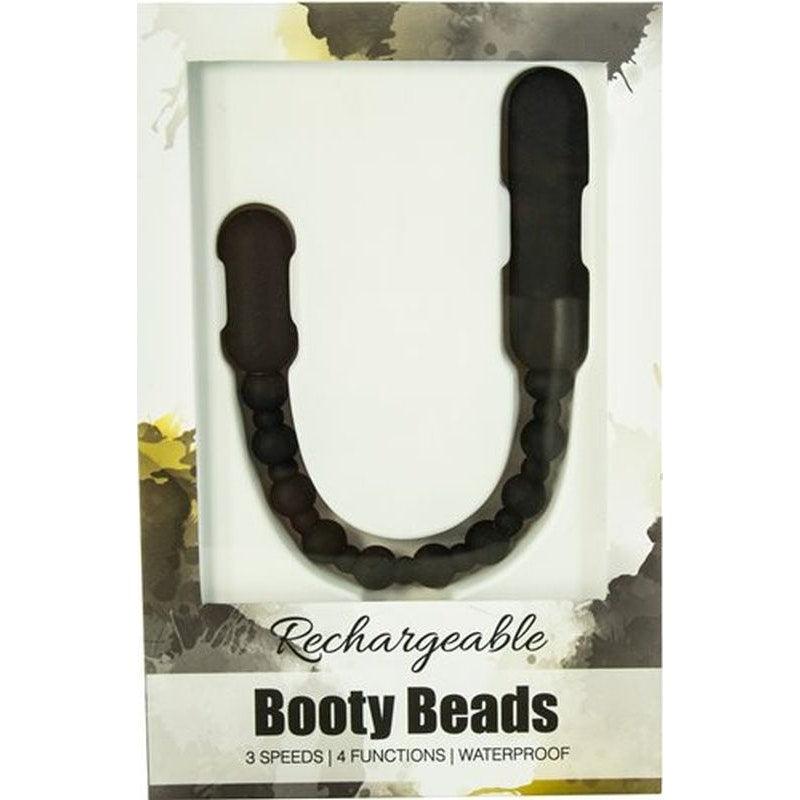 Rechargeable Booty Beads Black - Adult Toys