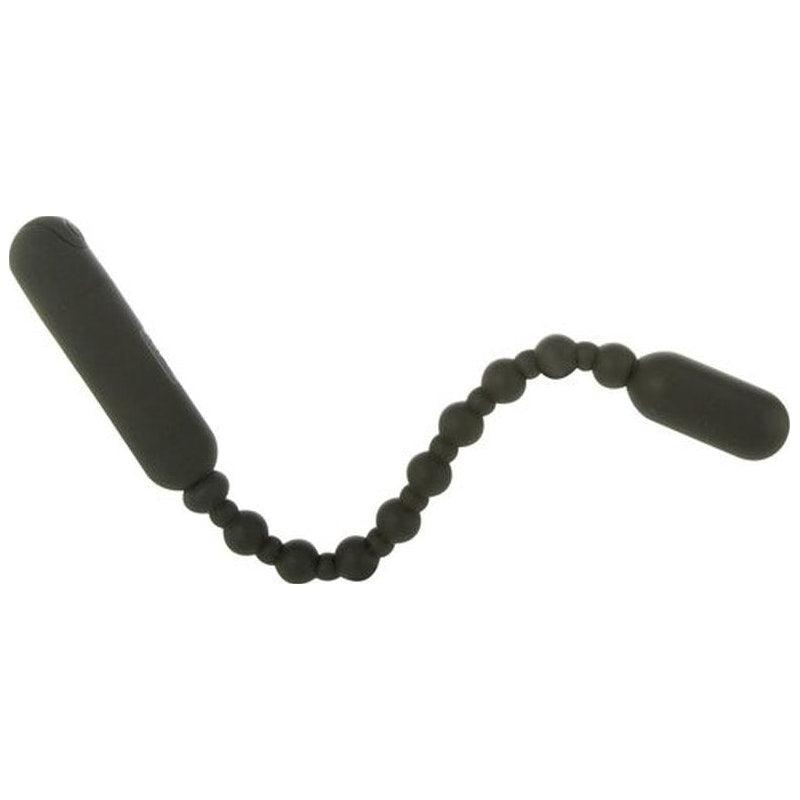 Rechargeable Booty Beads Black - Adult Toys