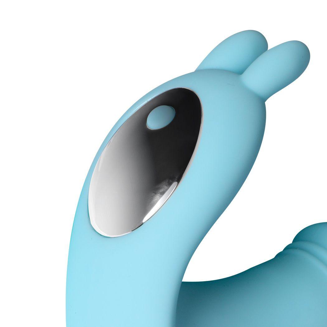 Rechargeable Rabbit Vibrator Wireless Control Blue - Sex Toys