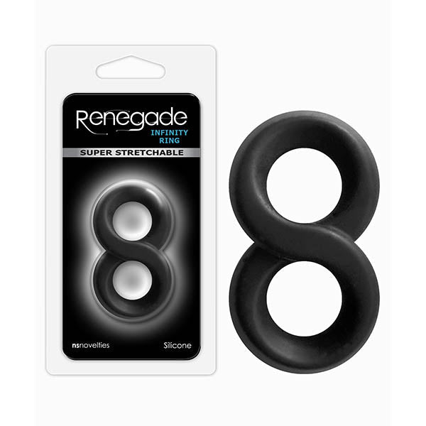 Renegade Infinity Ring - Black Cock & Ball Rings - COCK RINGS