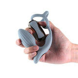 Renegade Pinnacle - Grey Vibrating Butt Plug with Cock Ring - ANAL TOYS