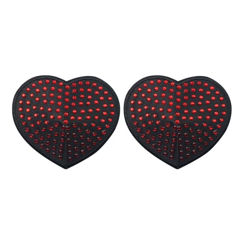 Reusable Red Diamond Heart Nipple Pasties - Naughty by Nature Adult Store