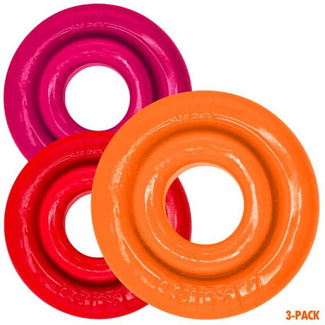 RimRingz 3 Pc Multi Size Fire Hots - cock ring