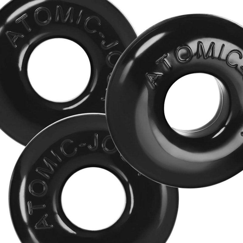 Ringer Max 3 Pc Cockring Set Black - Adult Toys