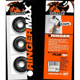 Ringer Max 3 Pc Cockring Set Black - Naughty by Nature Adult Store