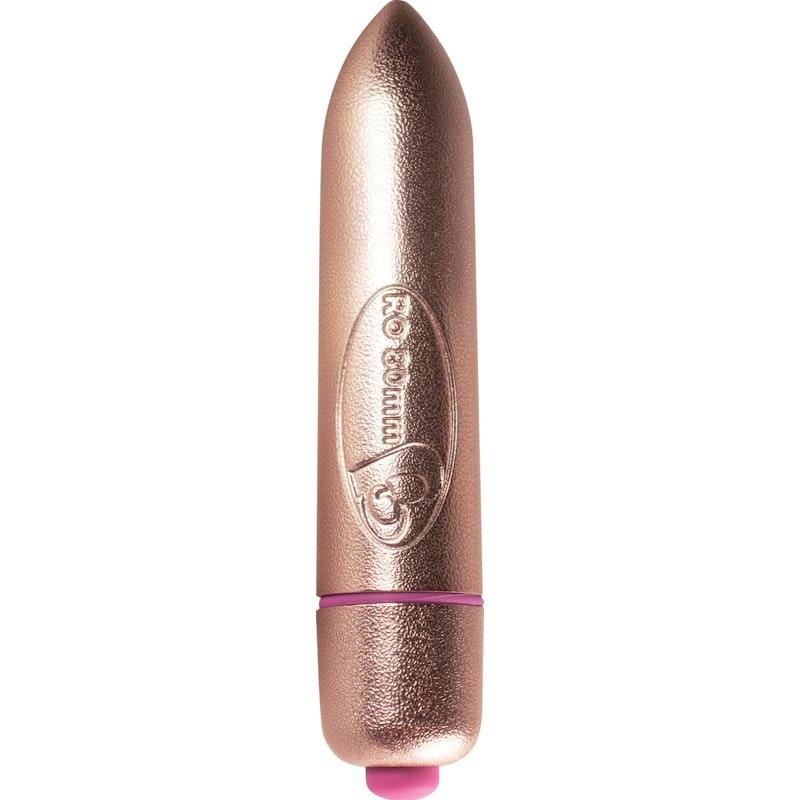 RO-80mm 7 Speed Precious Rose Gold Vibrating Bullet - Naughty by Nature Adult Store