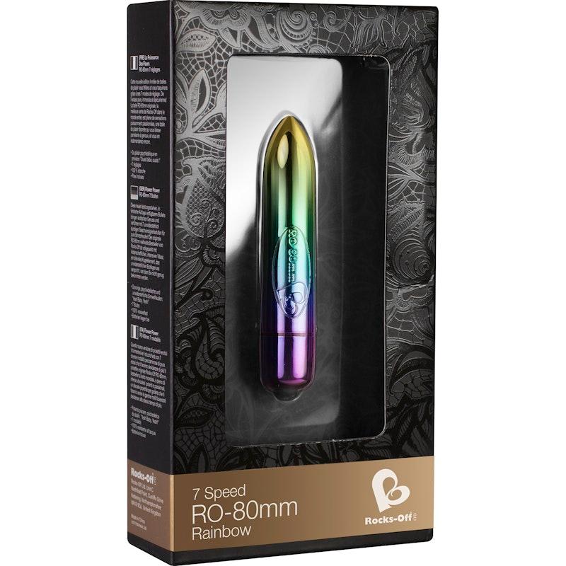 RO-80mm 7 Speed Rainbow Vibrating Bullet - Naughty by Nature Adult Store