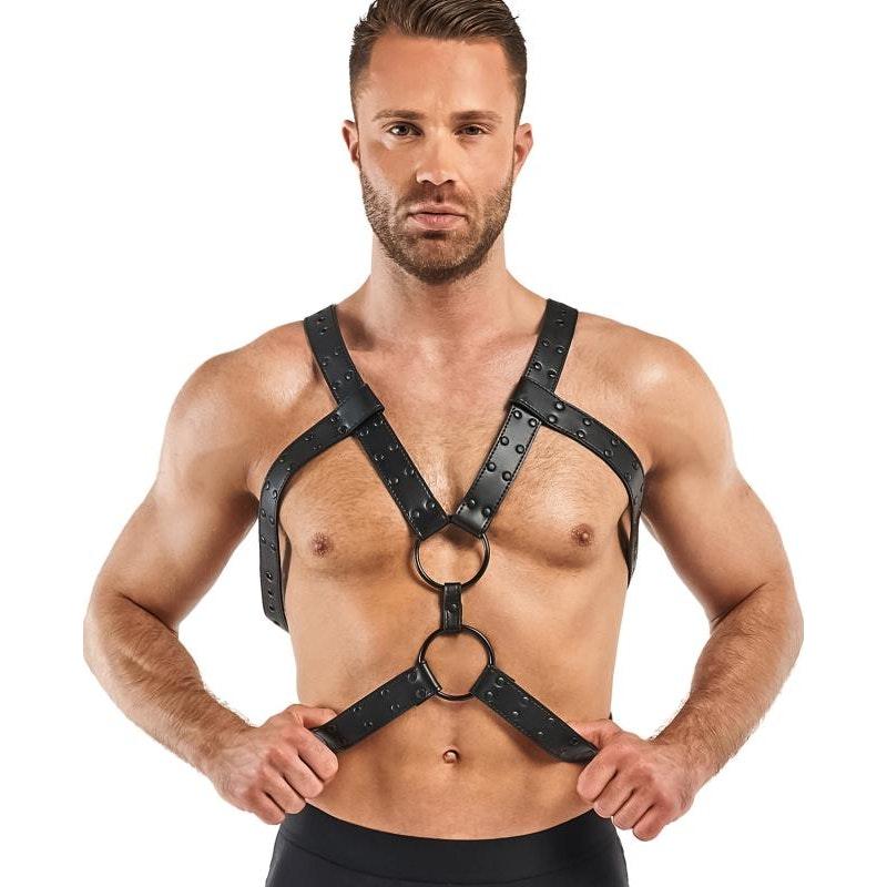 Rocco Bondage Harness Black - Adult Toys