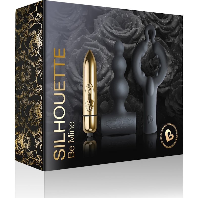 Rocks Off Silhouette Be Mine Set – 3 - Piece Silicone Vibrator Kit - Adult Toys