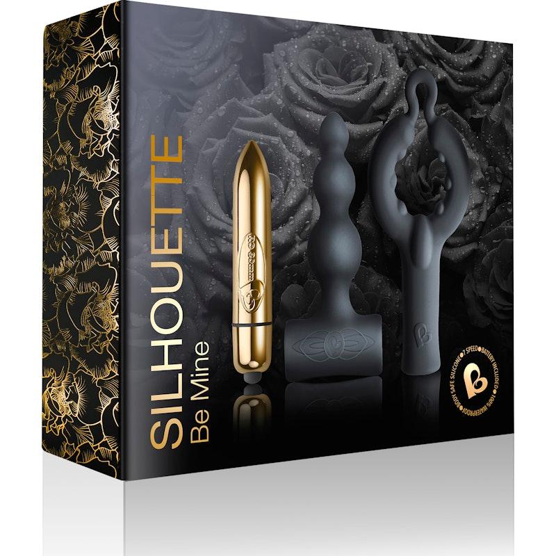 Rocks Off Silhouette Be Mine Set – 3 - Piece Silicone Vibrator Kit - Adult Toys