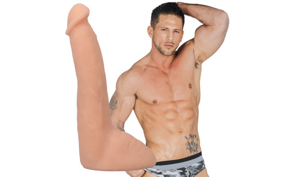 Roman Todd 8in Ultraskyn Cock w Removable Vac - U - Lock Suction Cup Vanilla - Adult Toys