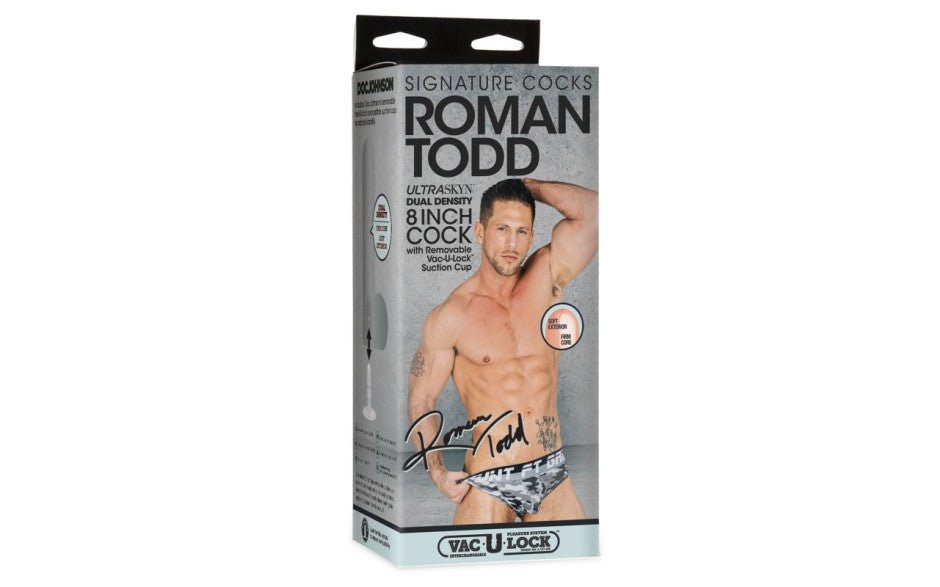 Roman Todd 8in Ultraskyn Cock w Removable Vac - U - Lock Suction Cup Vanilla - Adult Toys