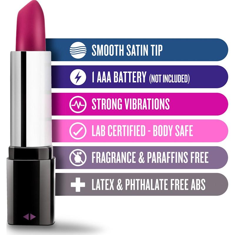 Rose Lipstick Vibe Black - Adult Toys
