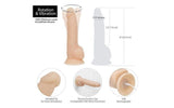 Rotating 8in Vibrating Dildo w Remote Vanilla - Naughty by Nature Adult Store