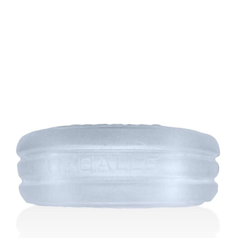Roto Grooved Gripper Ribbed Cockring Clear - Adult Toys