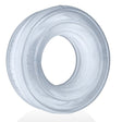 Roto Grooved Gripper Ribbed Cockring Clear - Adult Toys