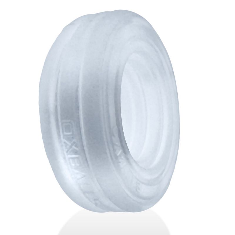 Roto Grooved Gripper Ribbed Cockring Clear - Adult Toys