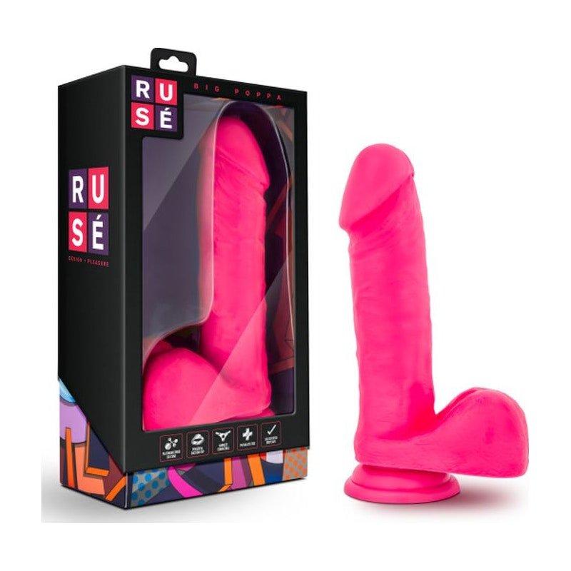 Ruse Big Poppa Hot Pink Dildo - Adult Toys