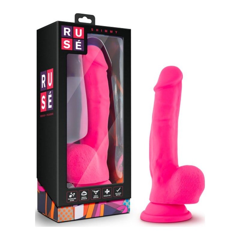 Ruse Shimmy Hot Pink Dong - Adult Toys