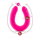 Ruse Silicone Slim 18in Hot Pink Double Dong - Adult Toys