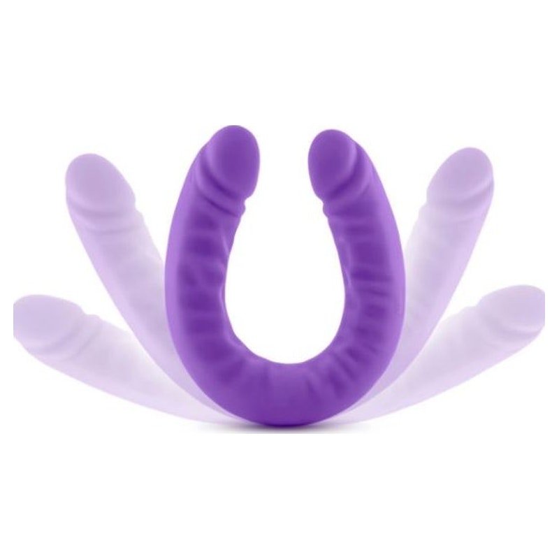 Ruse Silicone Slim 18in Purple Double Dong - Adult Toys