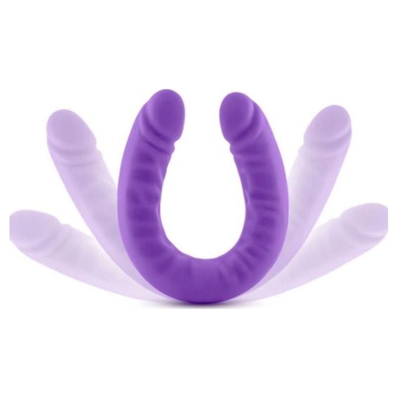 Ruse Silicone Slim 18in Purple Double Dong - Adult Toys