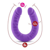 Ruse Silicone Slim 18in Purple Double Dong - Adult Toys