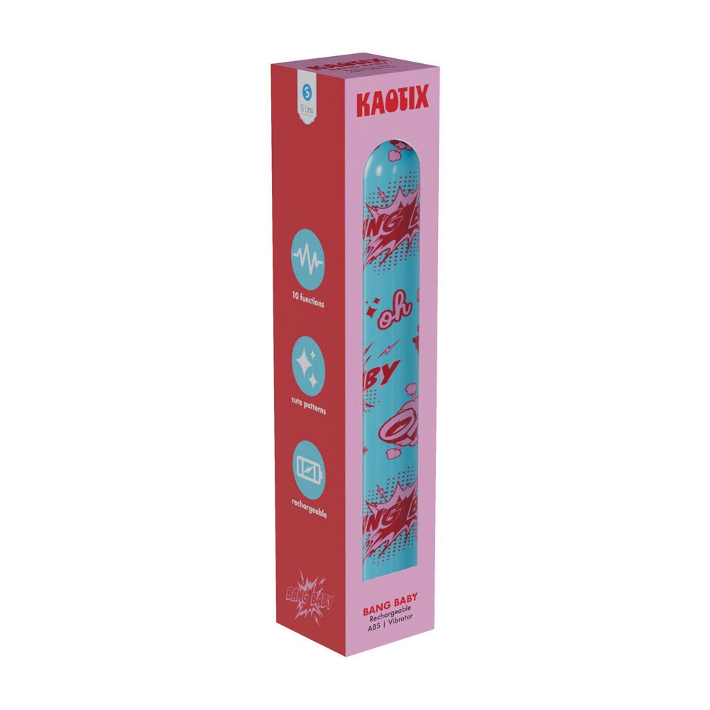 S Line Kaotix Bang Baby Blue USB Rechargeable Vibrator 17.8Cm - VIBRATORS