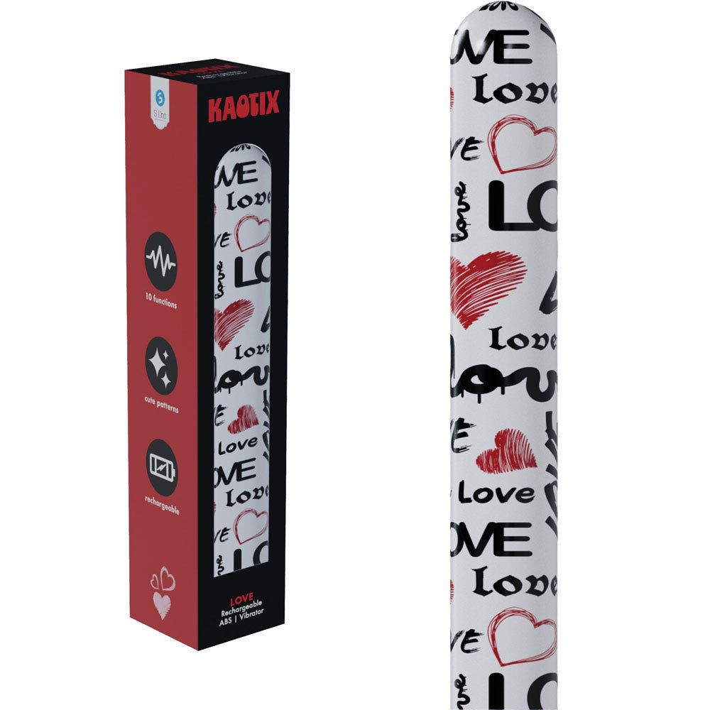 S Line Kaotix Love White 17.8 Cm USB Rechargeable Vibrator - VIBRATORS