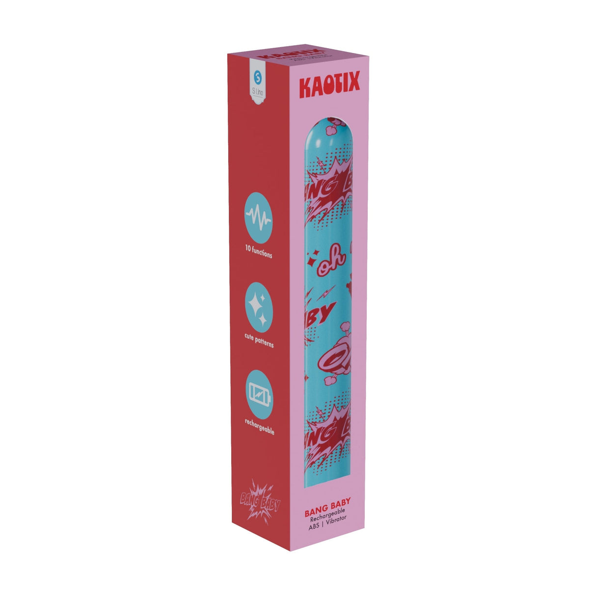 S Line Kaotix USB Rechargeable Vibrators Display Box Counter Display 4x5 - VIBRATORS