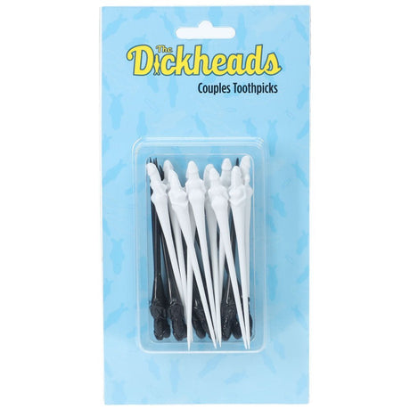 S - LINE The Dickheads - Couples Toothpicks - Black/White Novelty Toothpicks - 20 Pack - Novelties