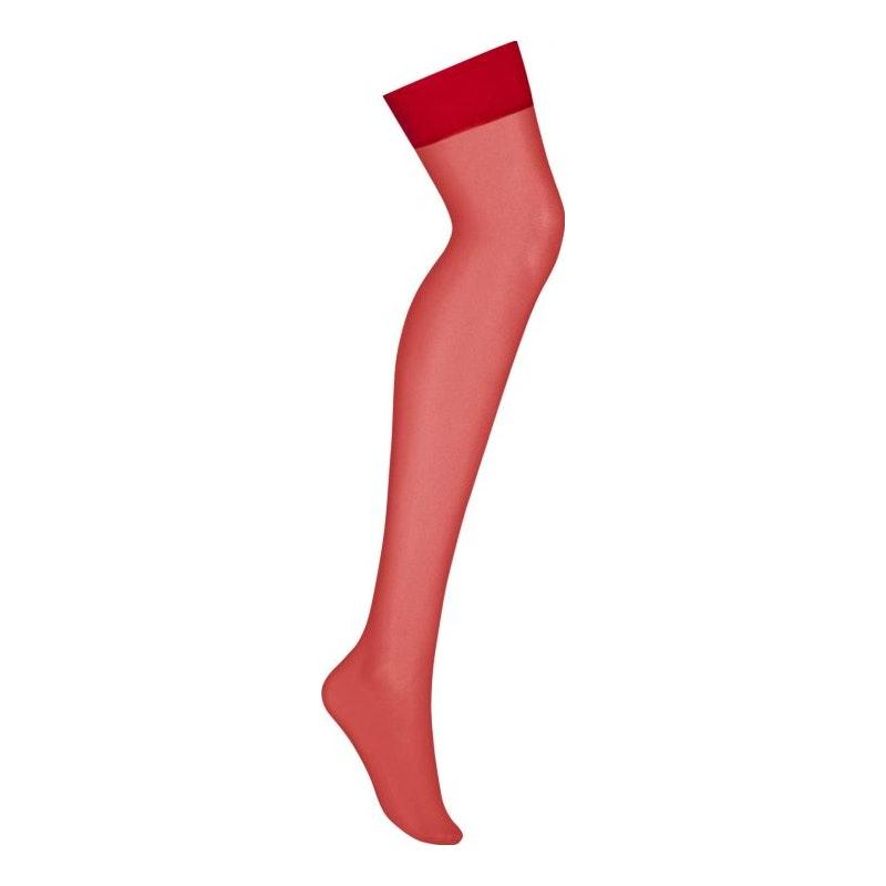 S800 Sheer Stockings Red - Lingerie