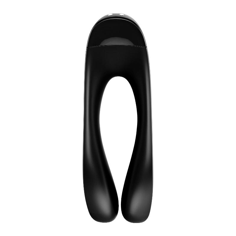 Satisfyer Candy Cane Finger Vibe Black - Naughty by Nature Adult Store